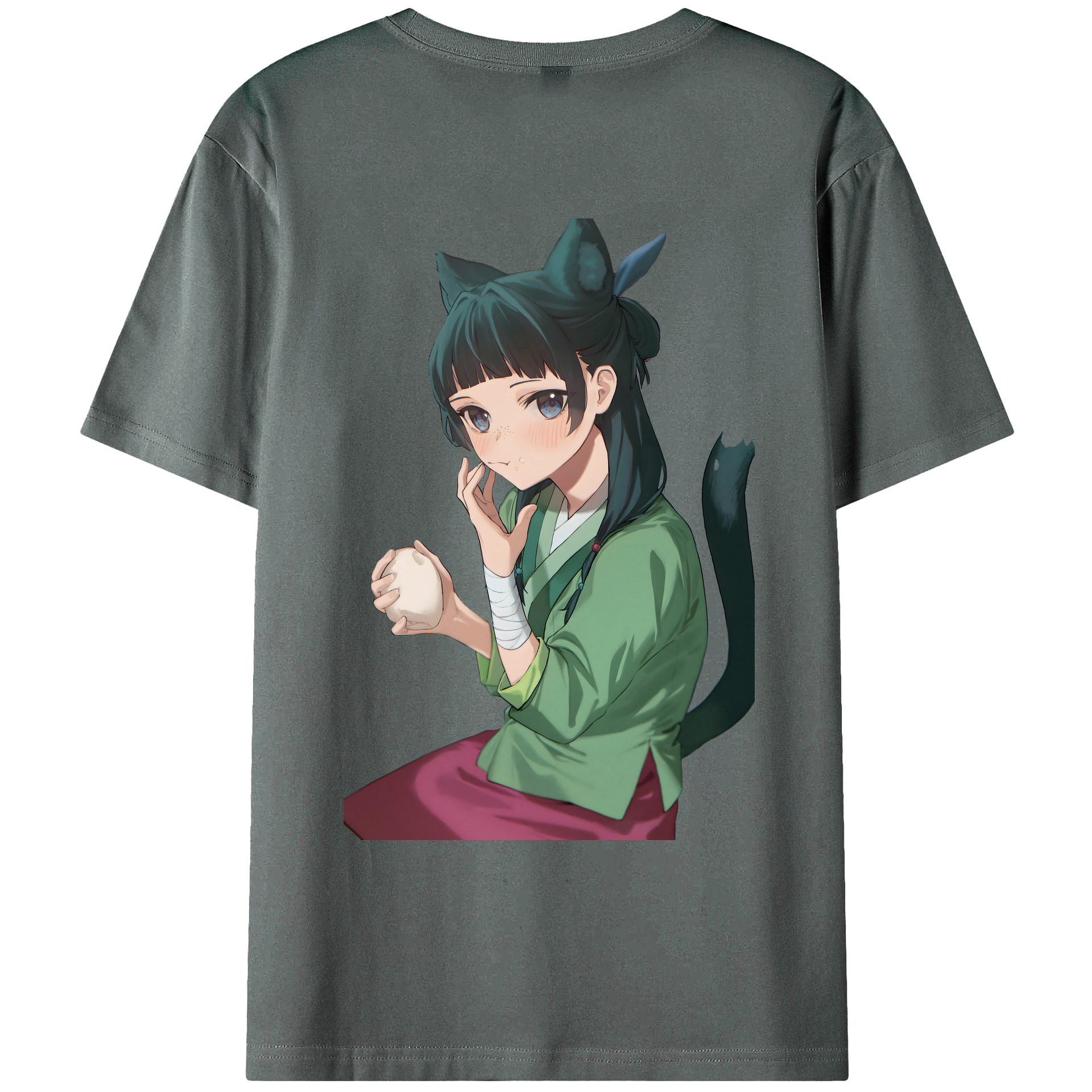 （画像用） 薬屋のひとりごと The Apothecary Diaries 綿100％ メンズ半袖Tシャツ（バックプリント） 通気性